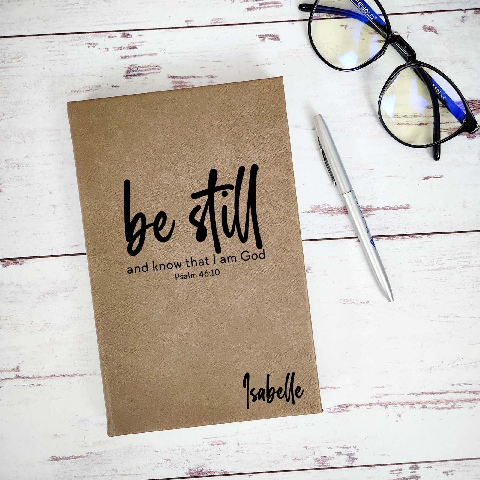 Be Still and Know Christian Leatherette Journal by Sunny Box