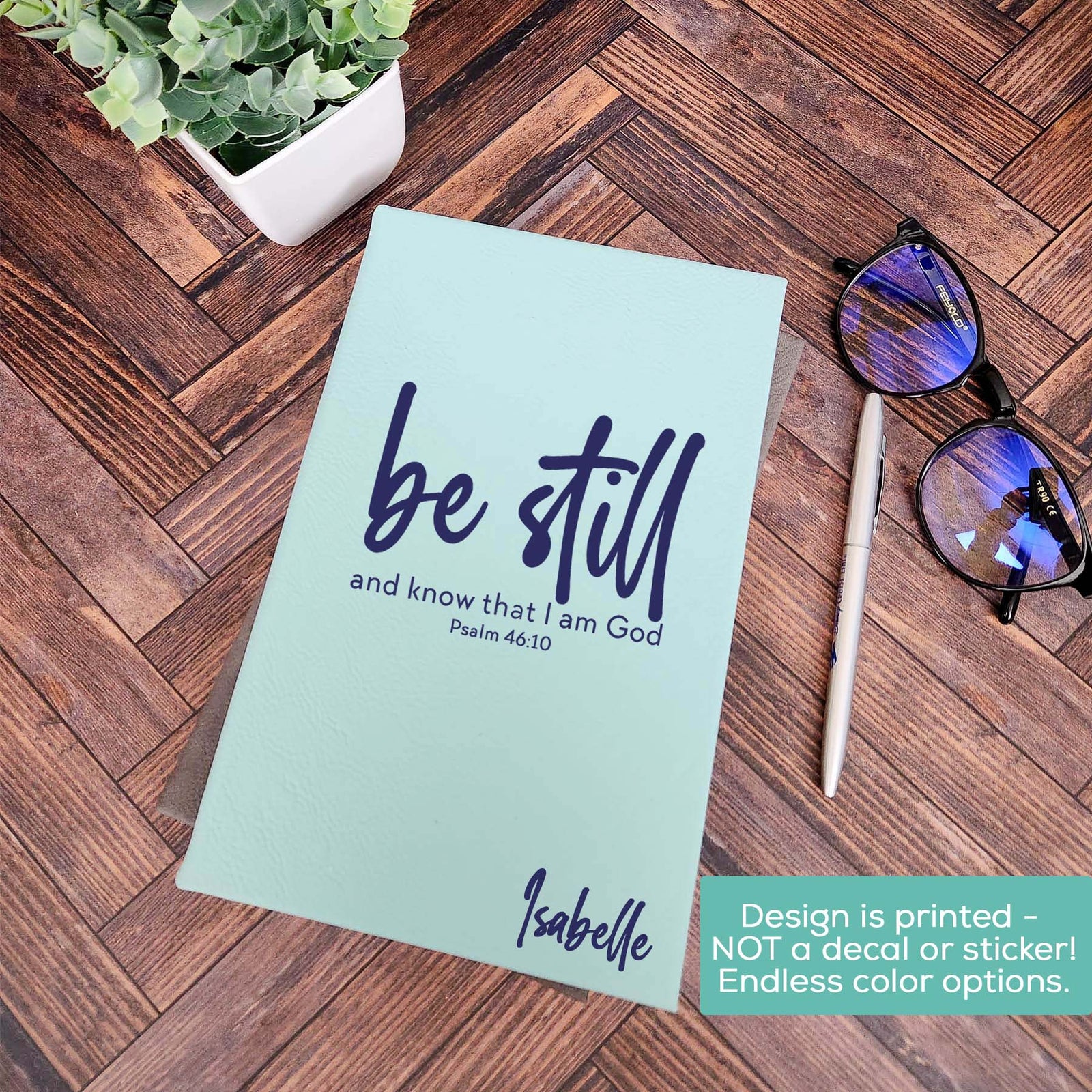 Be Still and Know Christian Leatherette Journal by Sunny Box