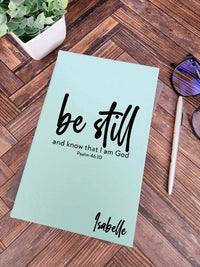 Be Still and Know Christian Leatherette Journal by Sunny Box