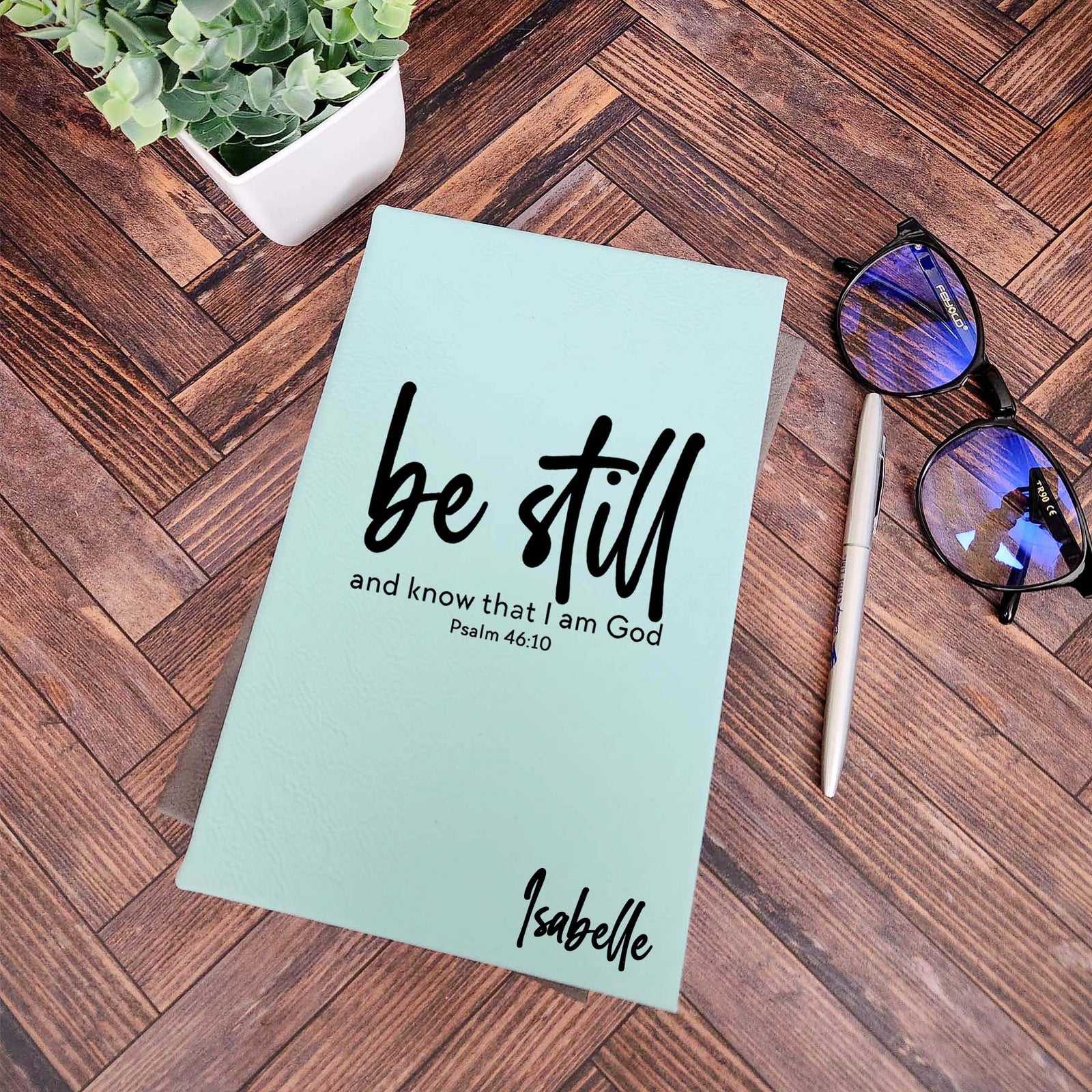 Be Still and Know Christian Leatherette Journal by Sunny Box