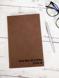 Personalized Engraved Journal Dark Brown by Sunny Box