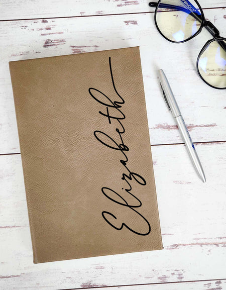 Personalized Engraved Journal Light Brown by Sunny Box