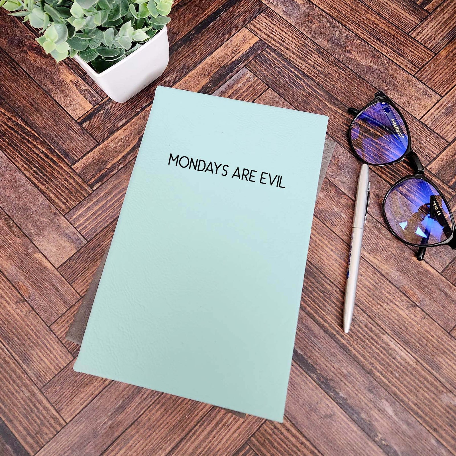 Personalized Engraved Journal Teal by Sunny Box