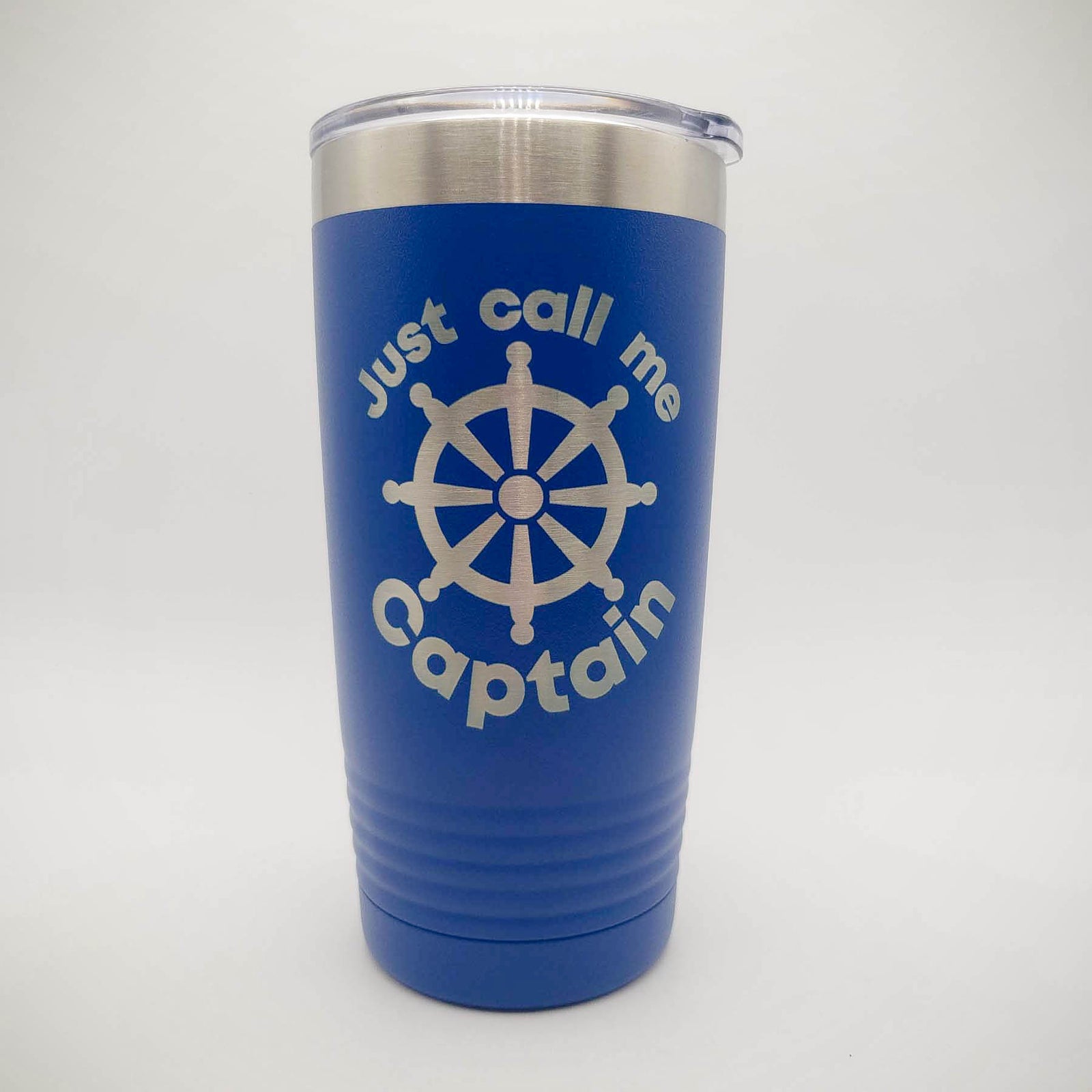 Just Call Me Captain - Engraved 20oz Blue Polar Camel Tumbler - Sunny Box