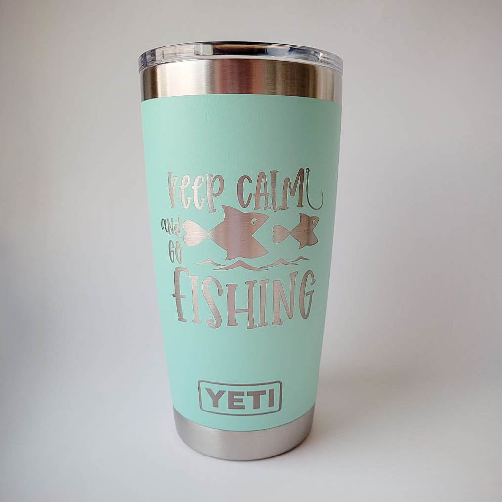 Keep Calm and Go Fishing 2 - Engraved YETI Tumbler