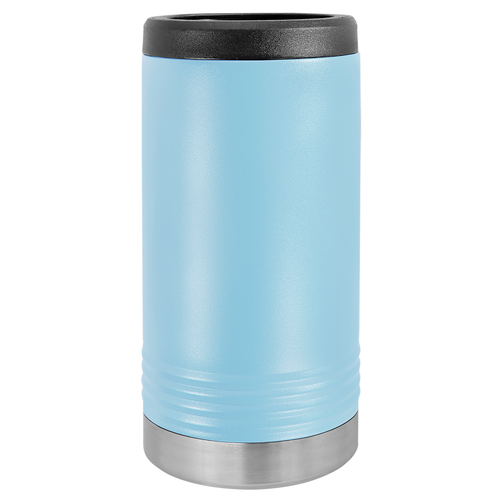 Engraved Polar Camel Slim Skinny Can Holder Light Blue - Sunny Box