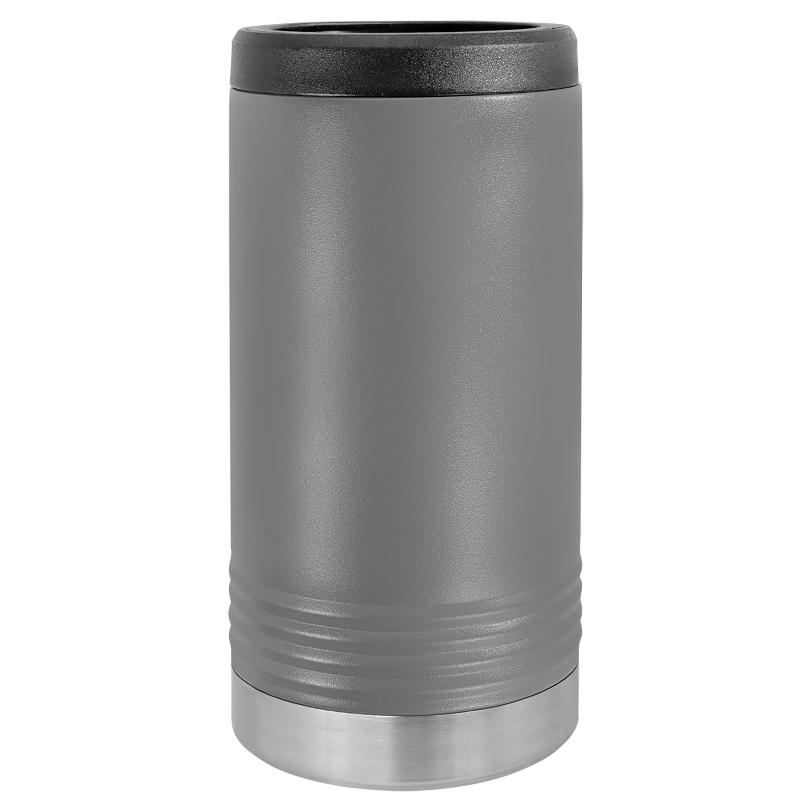 Engraved Polar Camel Slim Skinny Can Holder Dark Gray - Sunny Box