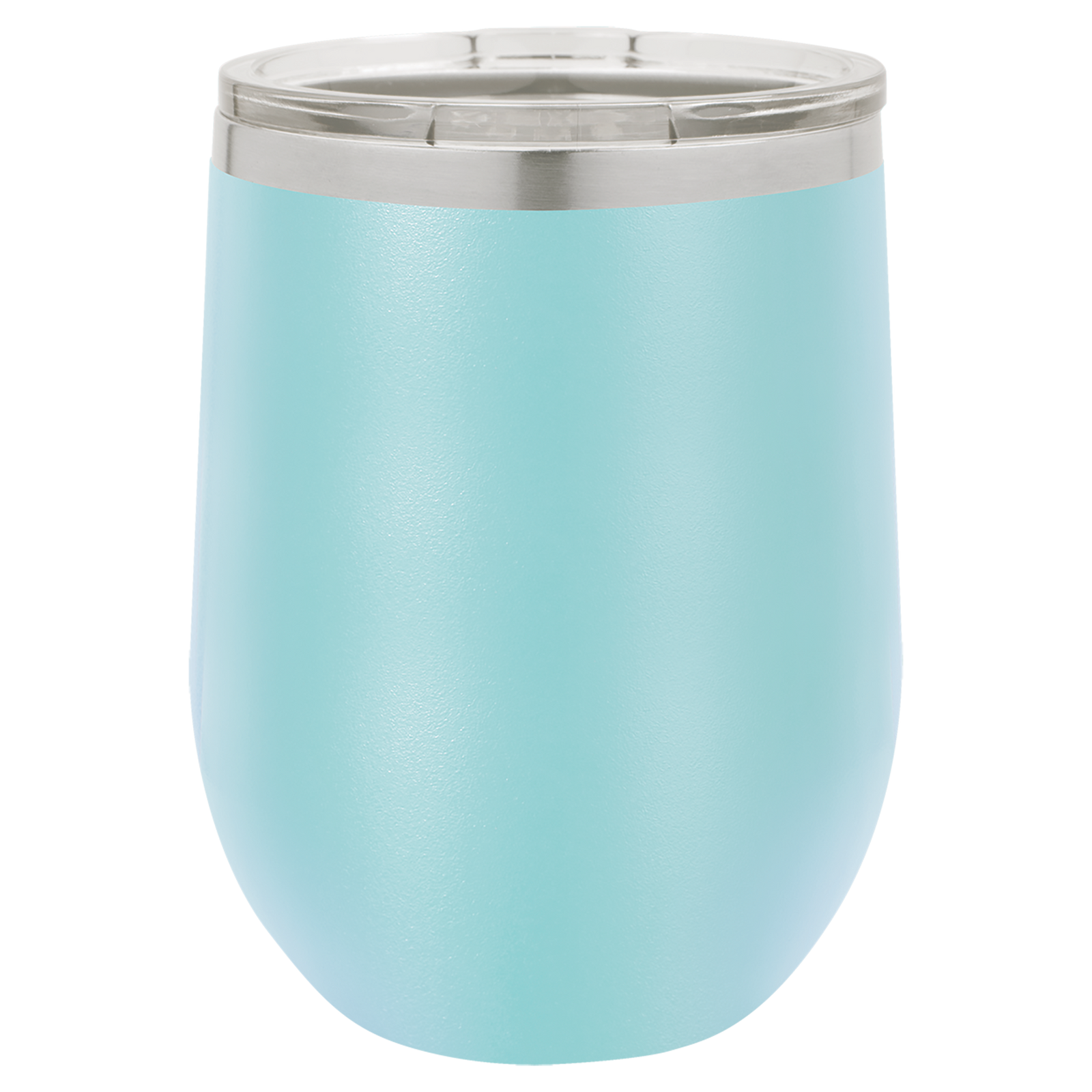 Engraved Polar Camel 12oz Stemless Wine Light Blue
