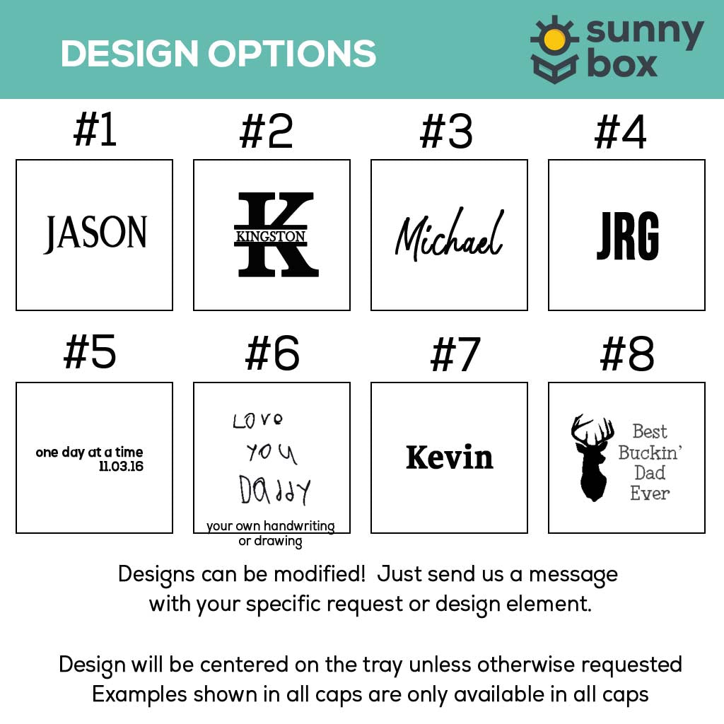 Custom Leatherette Valet Tray - One Day at a Time