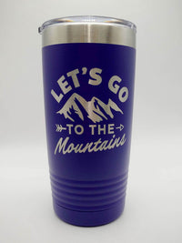 Let's Go To the Mountains - Engraved 20oz Purple Polar Camel Tumbler Sunny Box