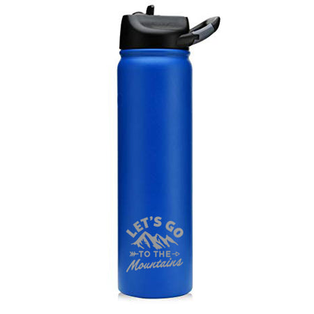 Engraved 27oz SIC Water Bottle Blue Matte - Sunny Box