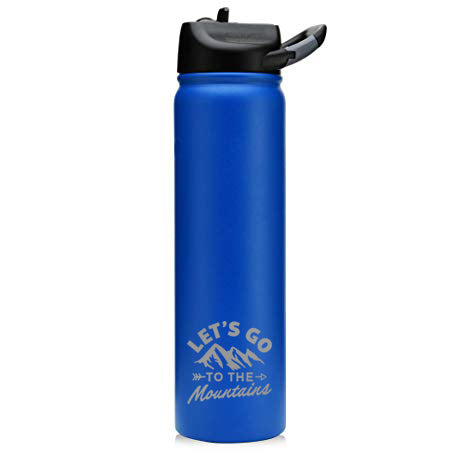 Engraved 27oz SIC Water Bottle Blue Matte - Sunny Box