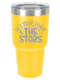 Let's Sleep Under the Stars - Engraved 30oz Polar Camel - Yellow - Creatively Crowned Engraving
