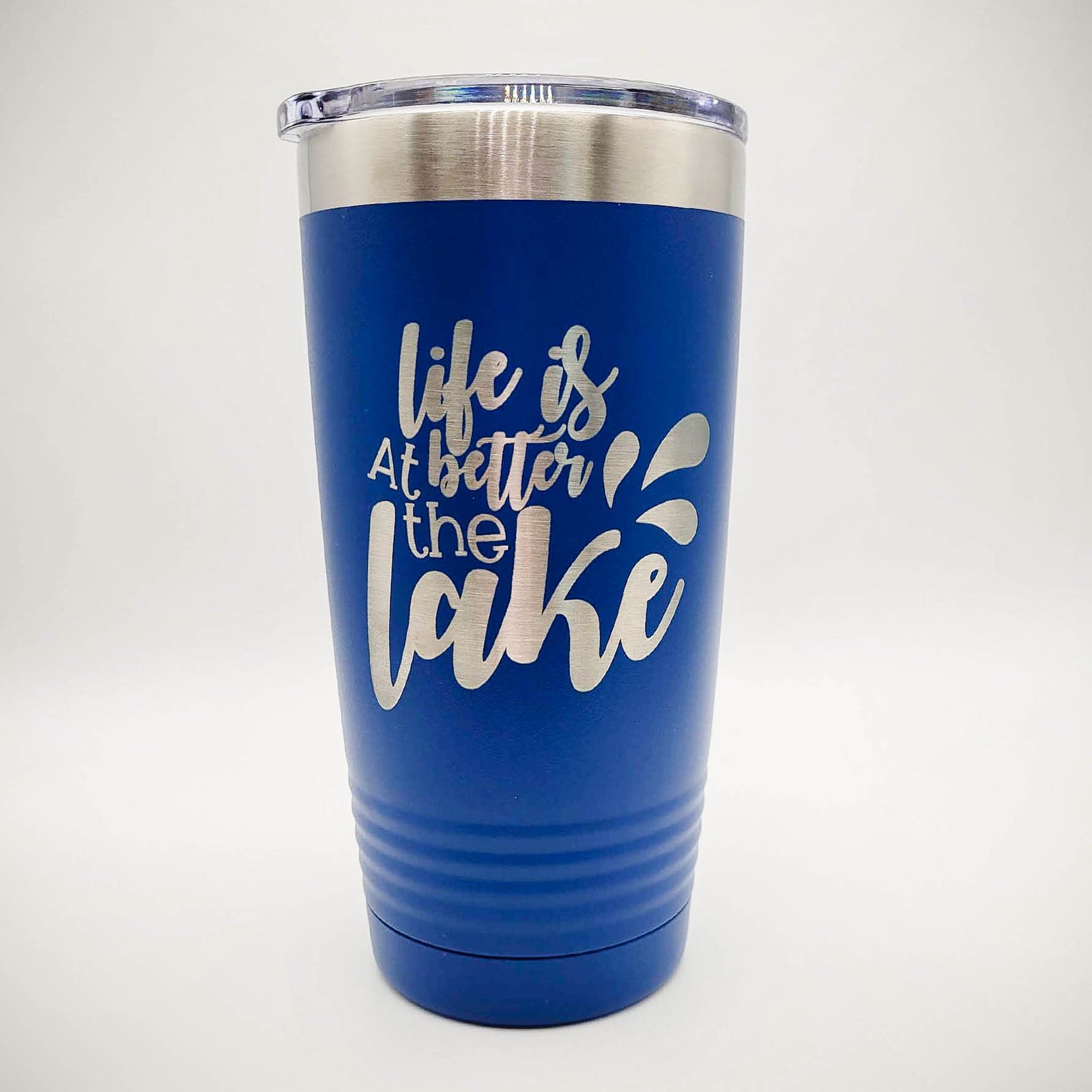 Life is Better at the Lake - Engraved 20oz Blue Polar Camel Tumbler - Sunny Box