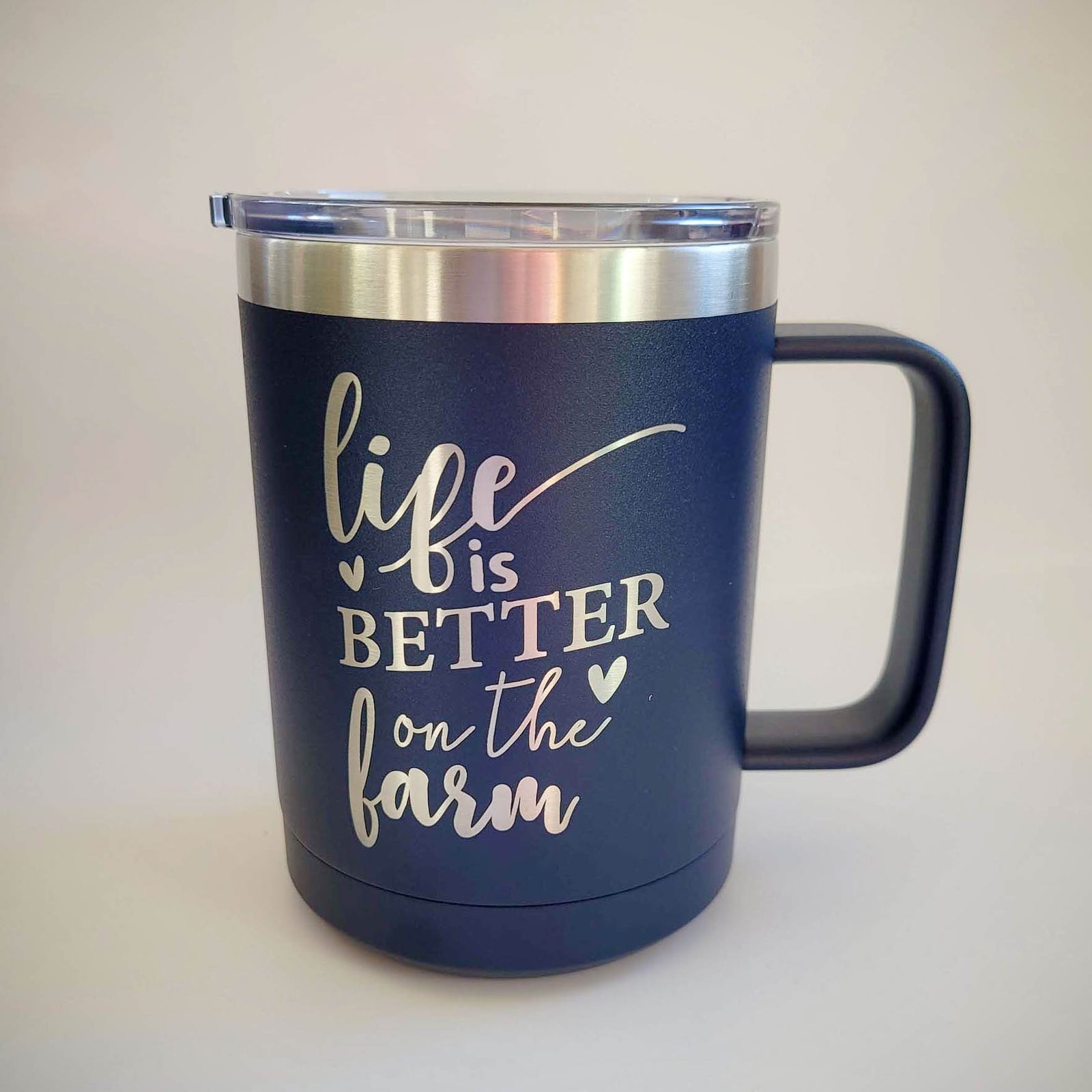 Life is Better on the Farm Engraved 15oz Navy Polar Camel Mug - Sunny Box