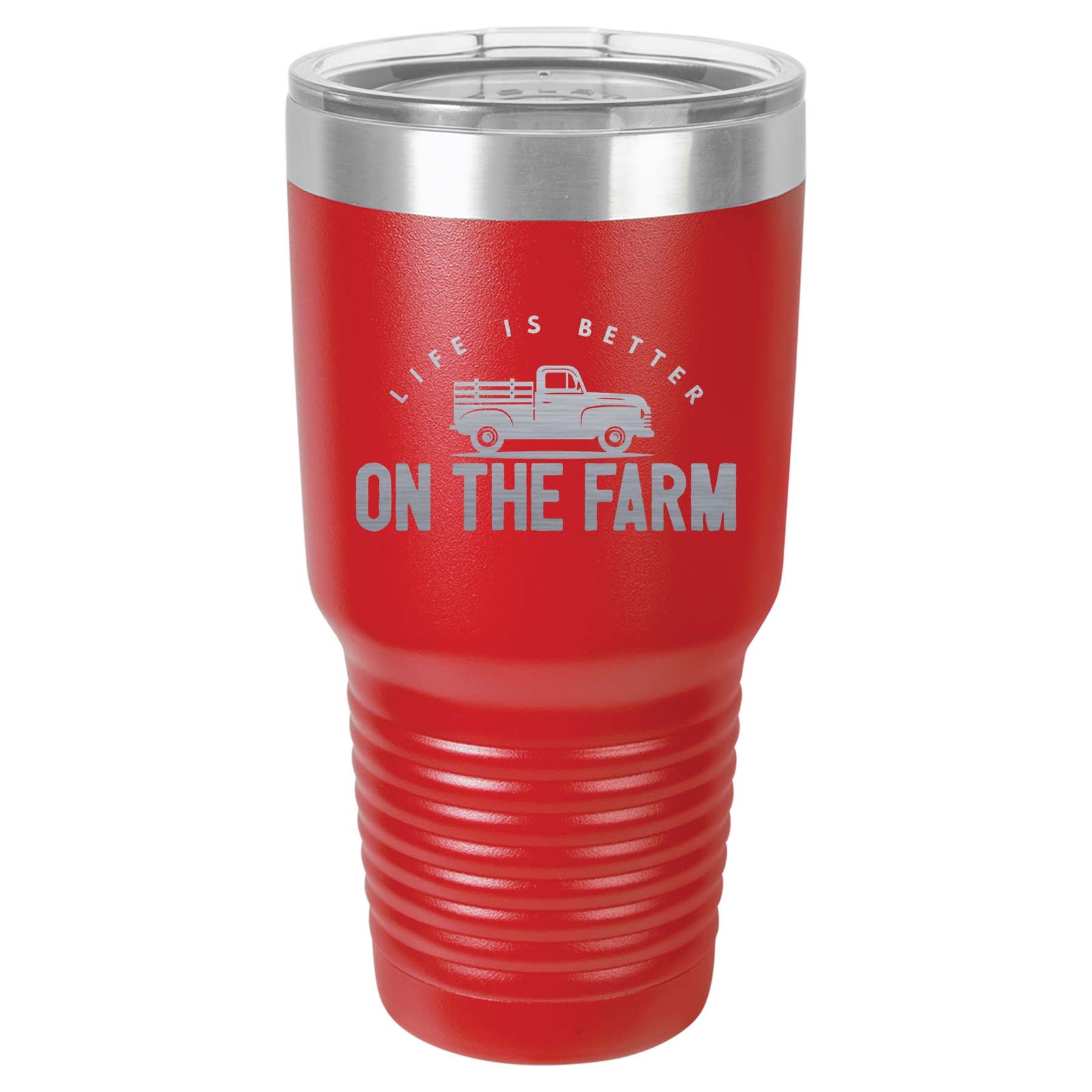Life is Better on the Farm Engraved 30oz Red Polar Camel - Sunny Box