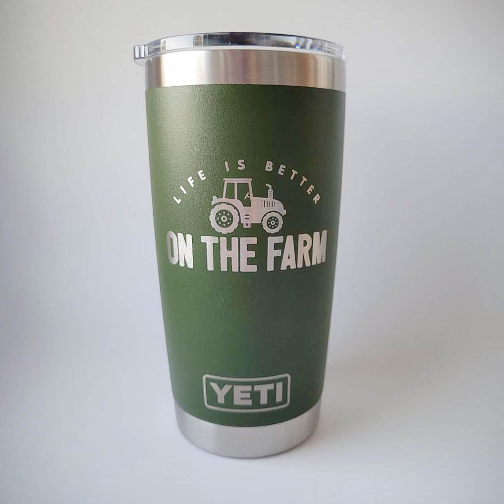 Life is Better on the Farm Tractor - Engraved YETI Tumbler