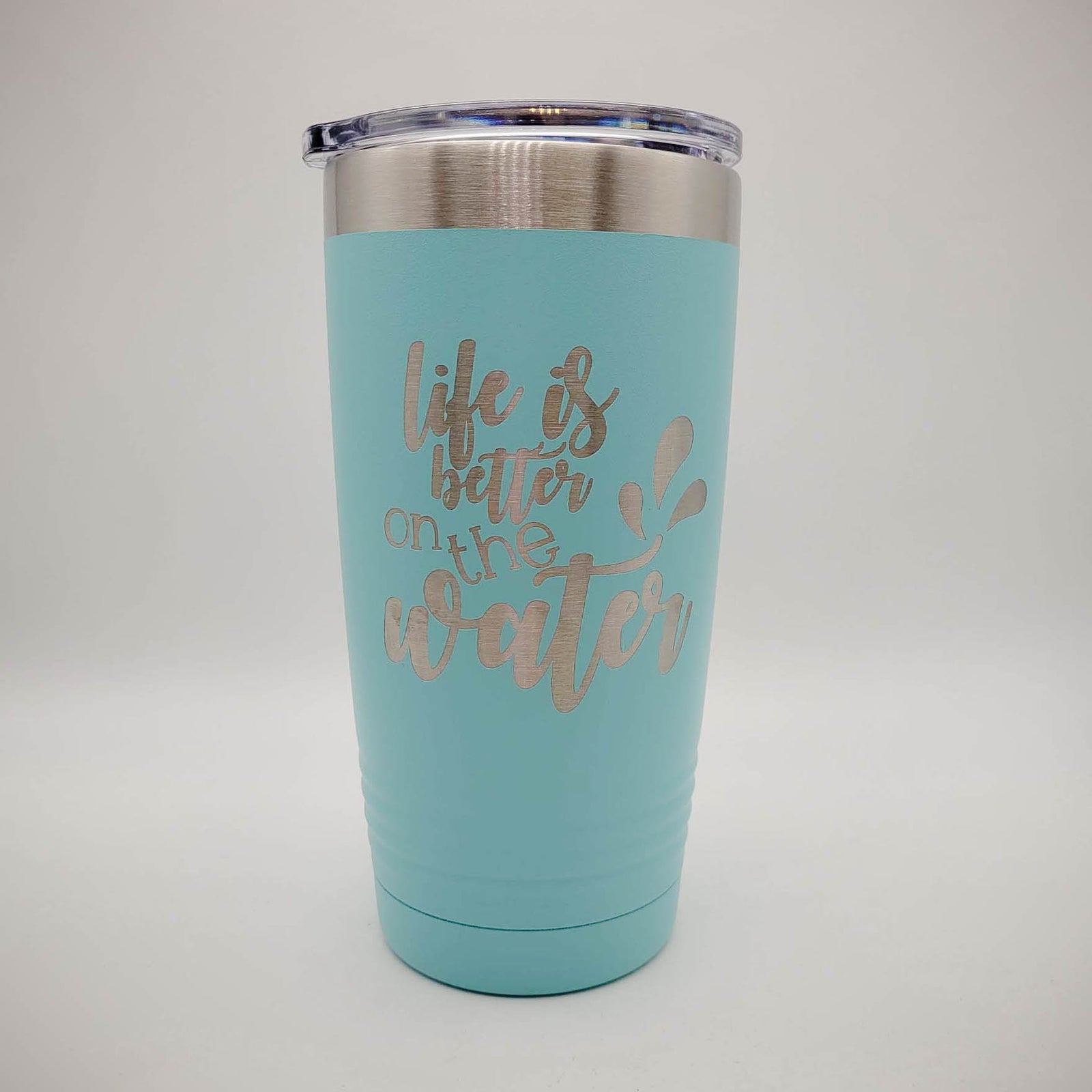 Life is Better on the Water - Engraved 20oz Teal Polar Camel Tumbler Sunny Box
