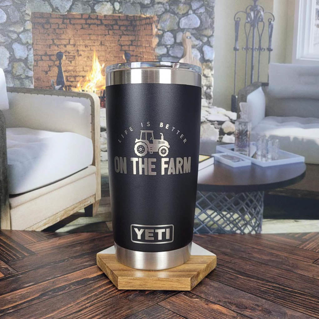 Life is Better on the Farm Tractor - Engraved YETI Tumbler
