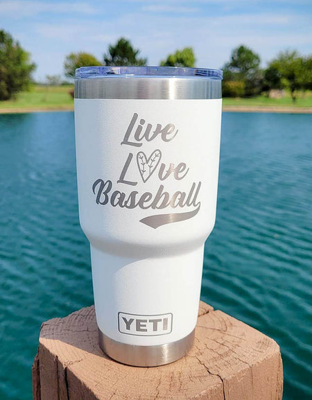 Live Love Baseball - Engraved YETI Tumbler