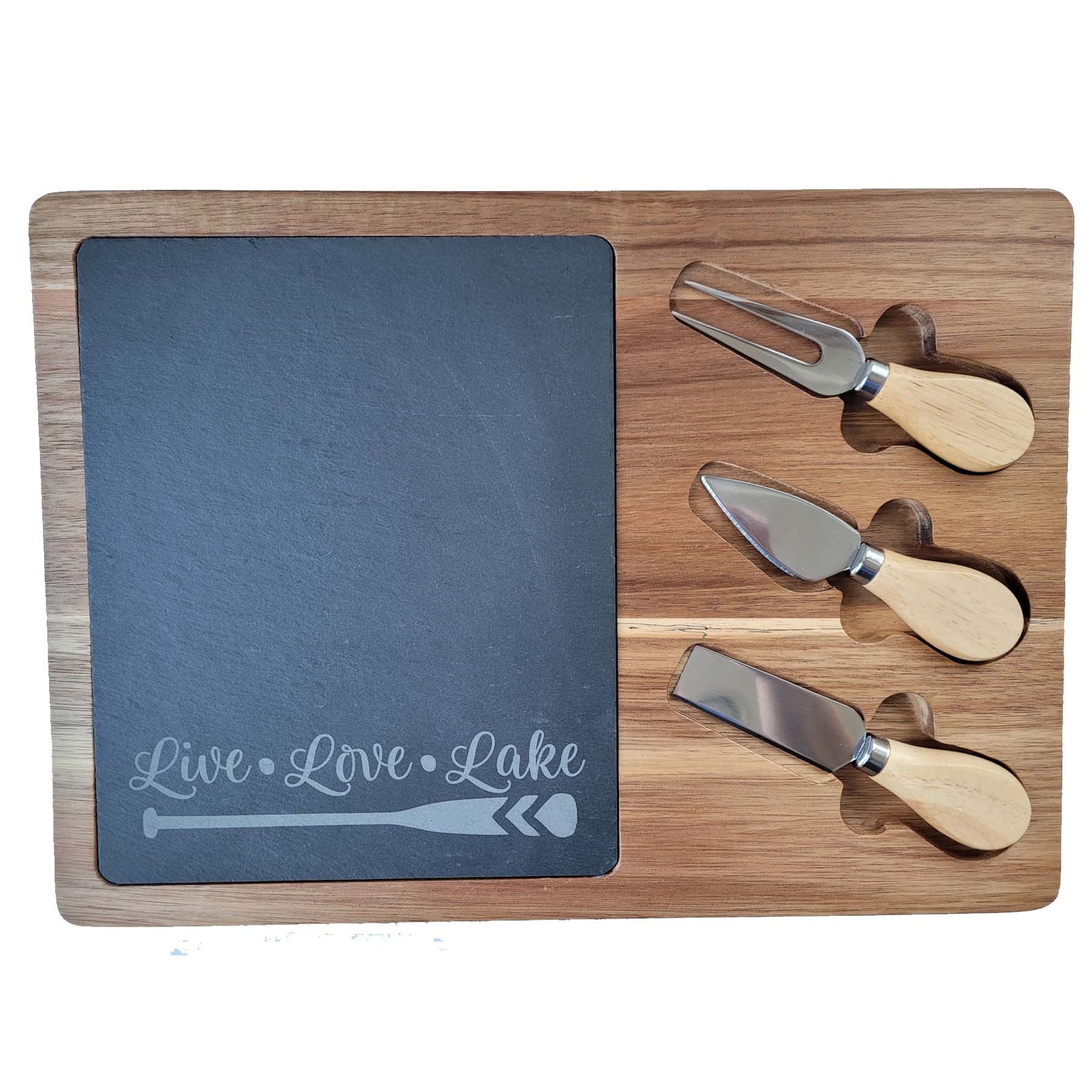 Custom Personalized Cheeseboard with Utensils by Sunny Box