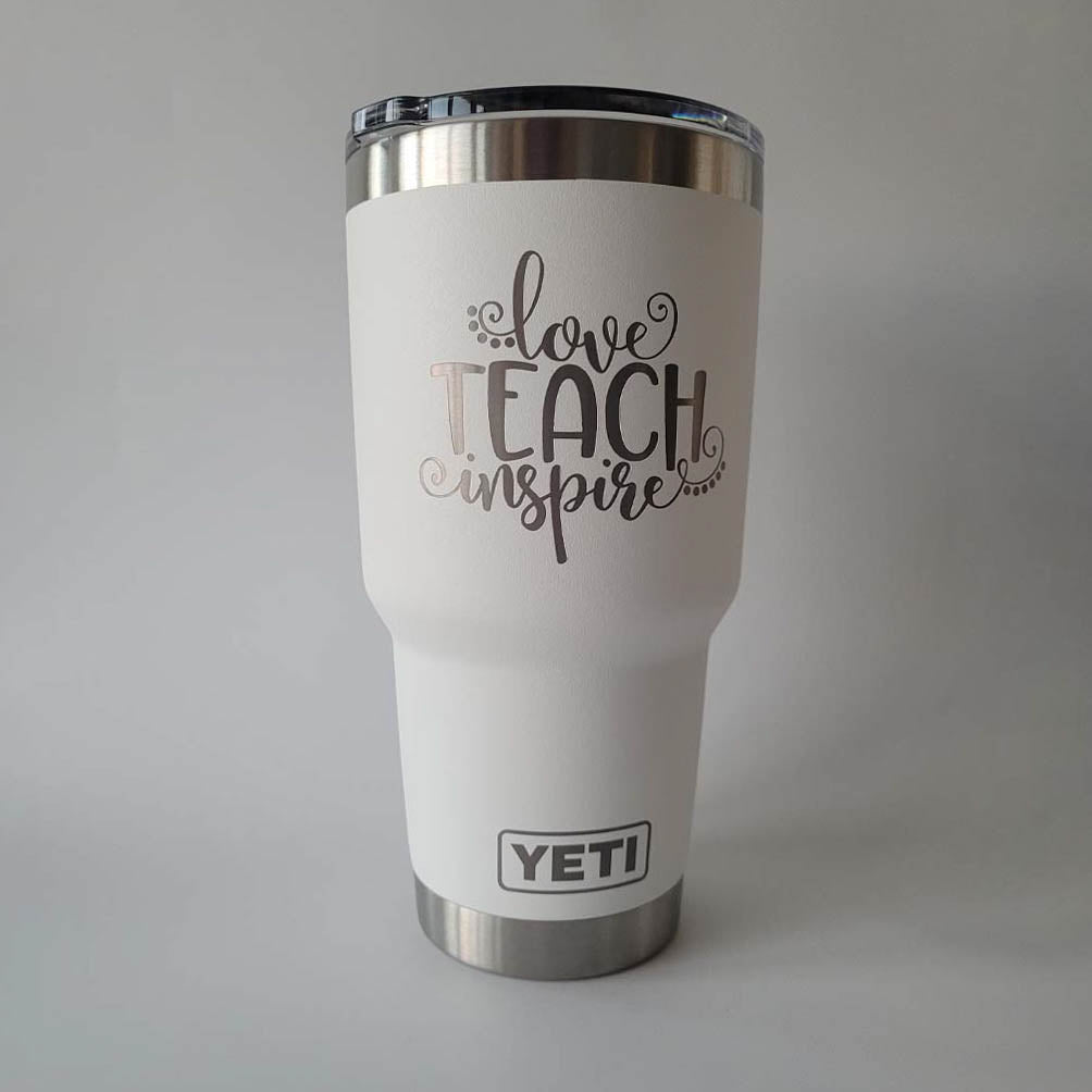 Love, Teach, Inspire - Engraved YETI Tumbler
