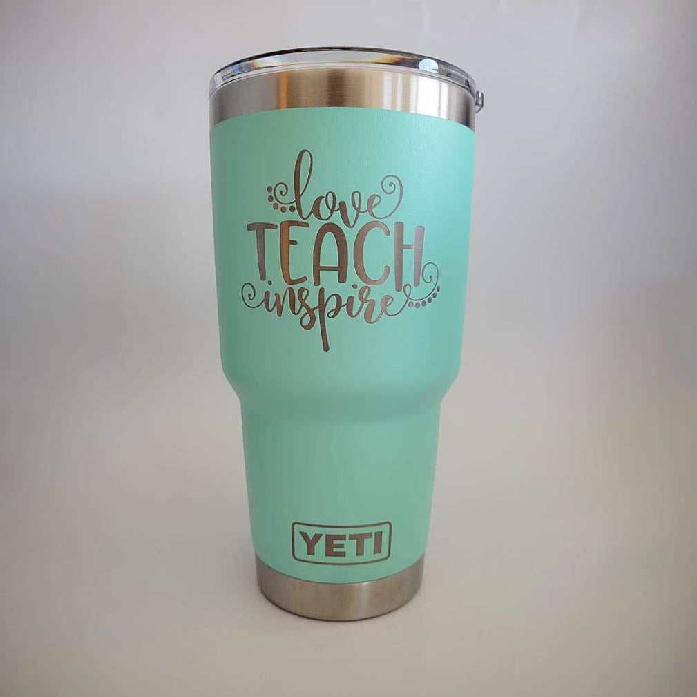 Love, Teach, Inspire - Engraved YETI Tumbler