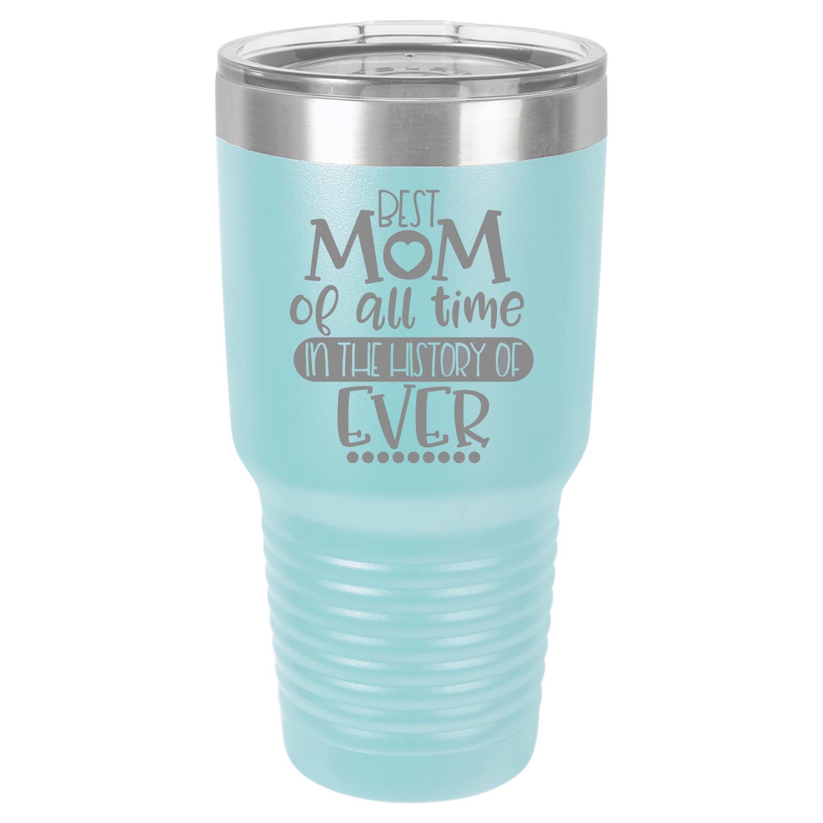 Best Mom of All Time Engraved Polar Camel Tumbler - 30oz Light Blue - Sunny Box