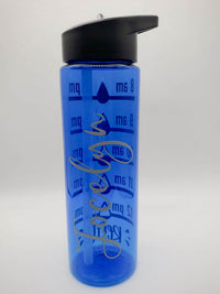 Personalized 24oz Water Bottle Tracker Maars Blue by Sunny Box