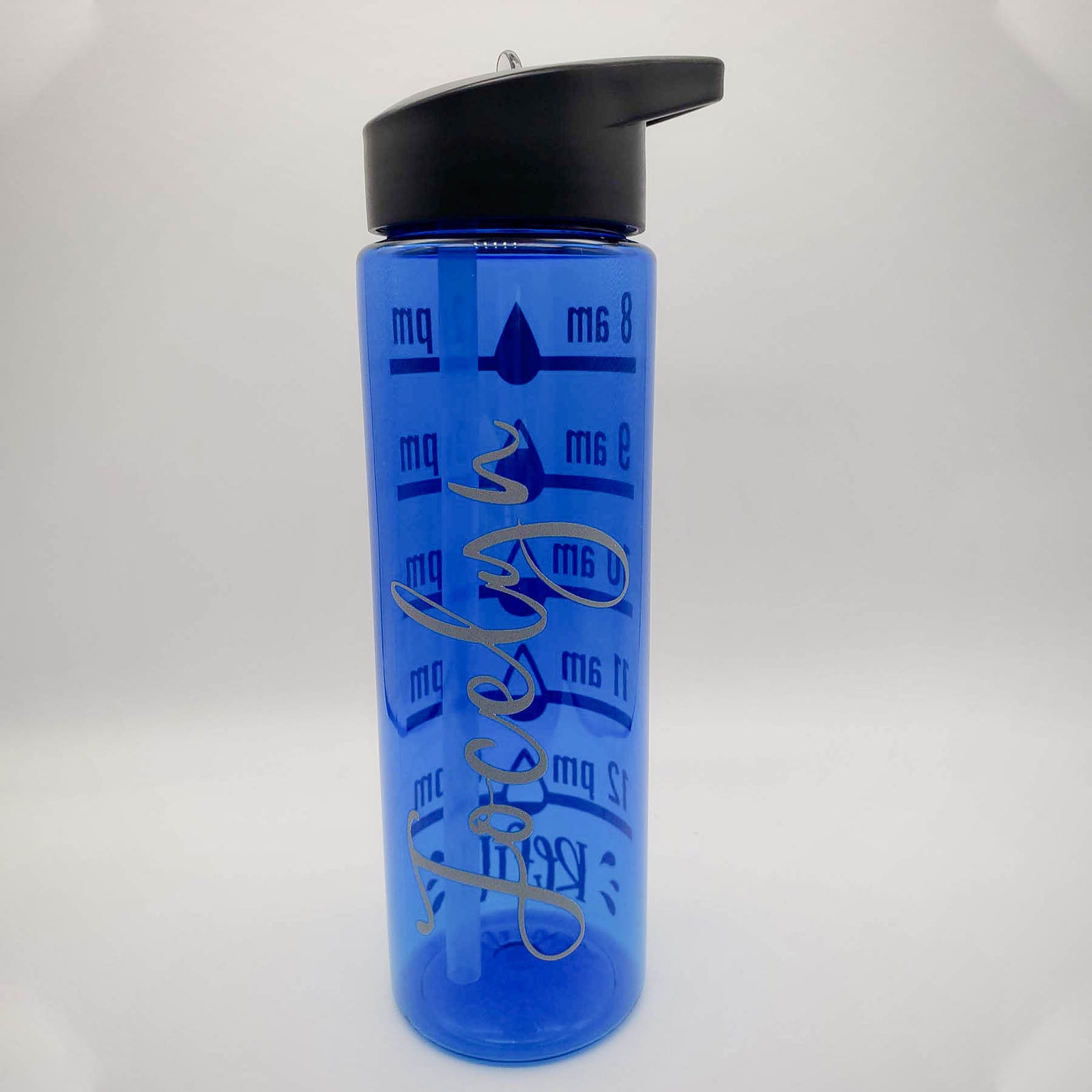 Personalized 24oz Water Bottle Tracker Maars Blue by Sunny Box