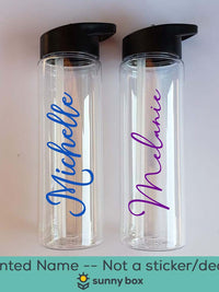Printed Name Personalized Water Bottle Sunny Box