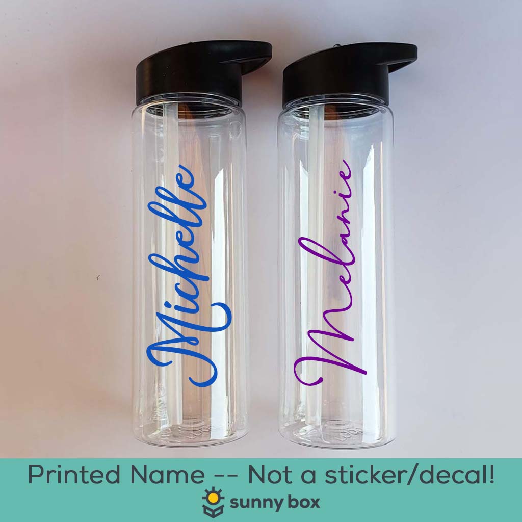 Printed Name Personalized Water Bottle Sunny Box