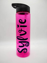 Personalized 24oz Water Bottle Tracker Maars Fuchsia by Sunny Box