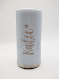 Personalized Engraved Skinny Can Cooler Maars Iceberg Glitter - Sunny Box