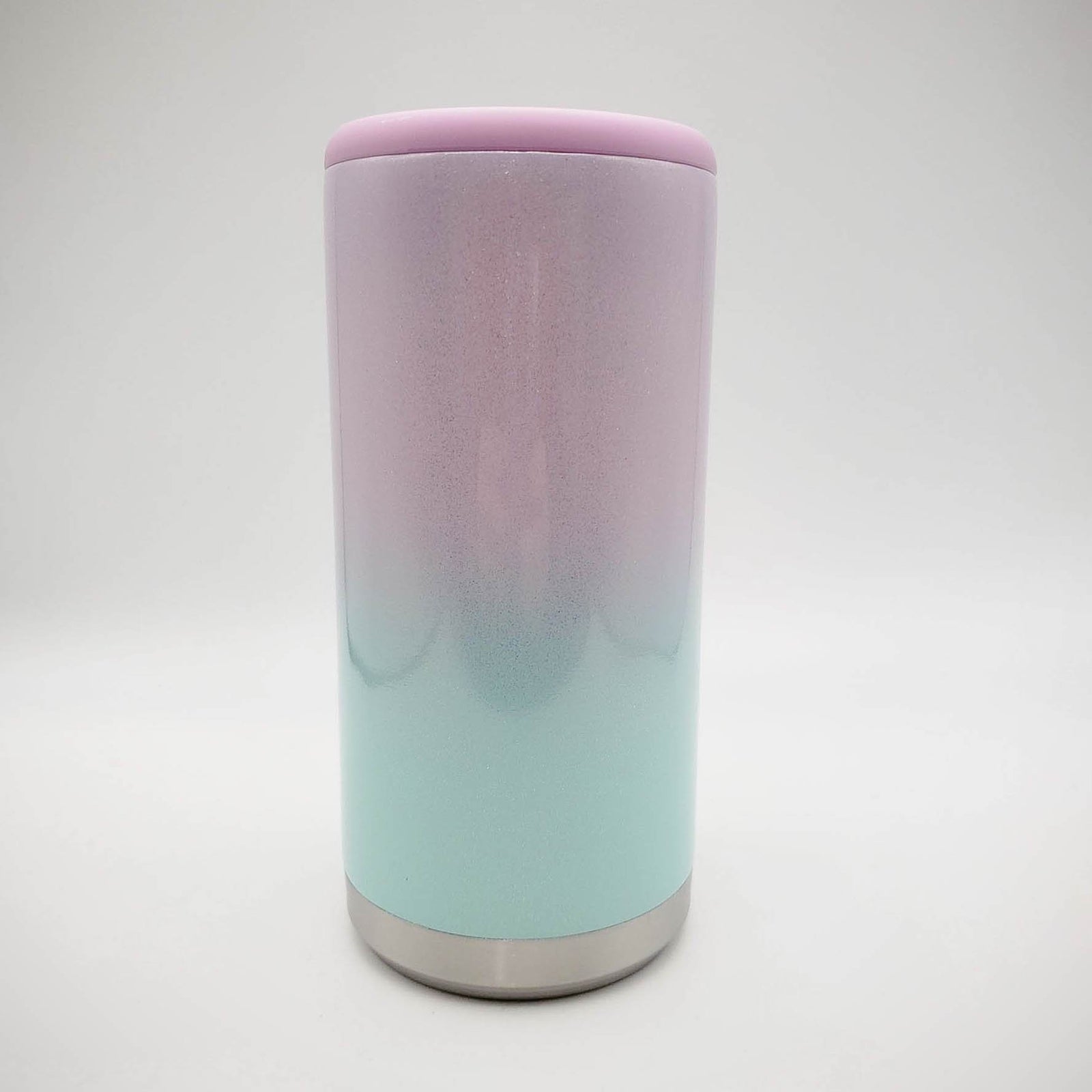 Personalized Engraved Skinny Can Cooler Maars Seablush Glitter - Sunny Box