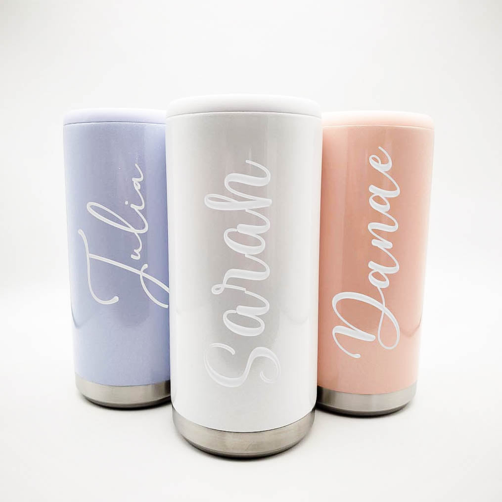 Personalized Engraved Skinny Can Cooler - Sunny Box