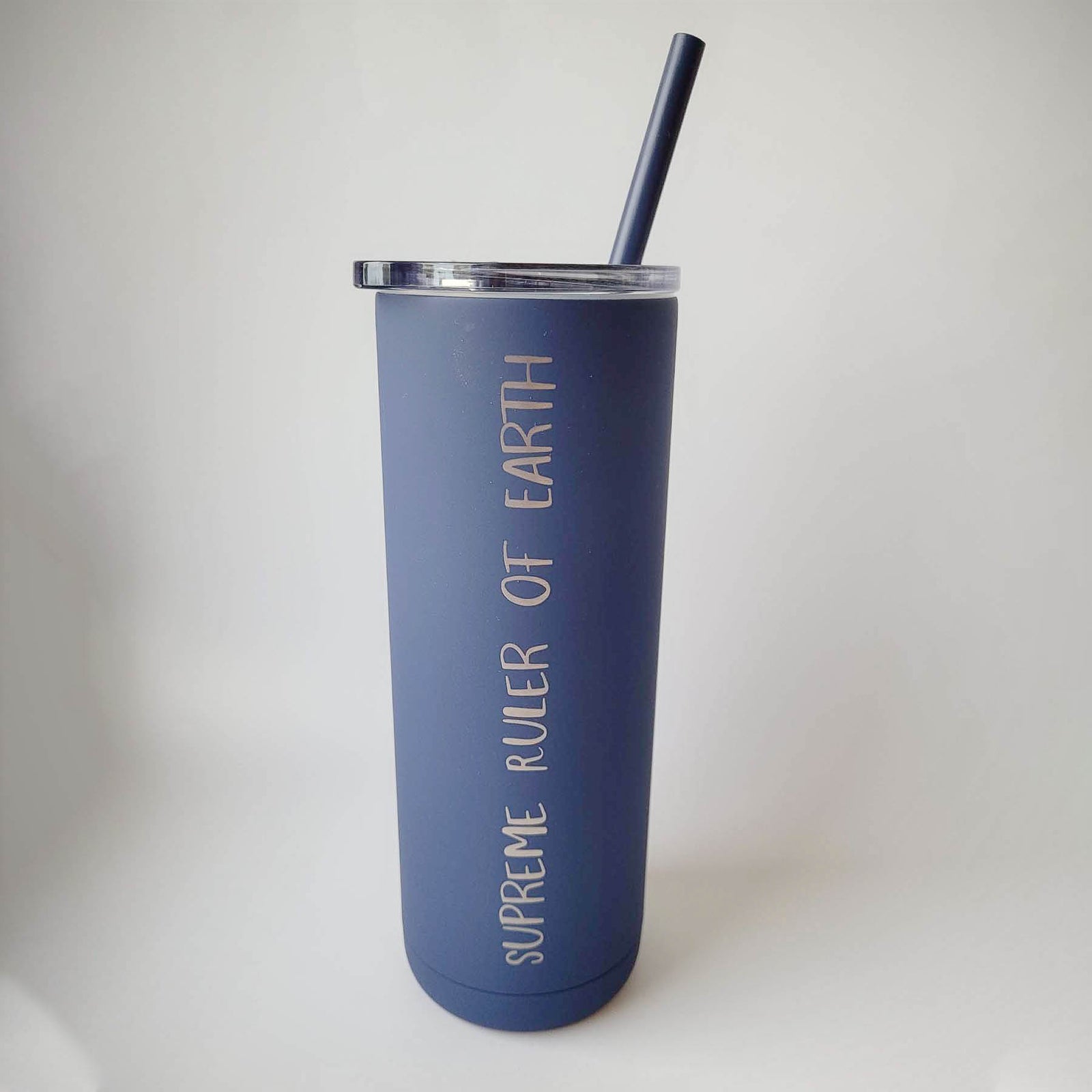 Personalized Engraved 20oz Skinny Tumbler Indigo Matte by Sunny Box