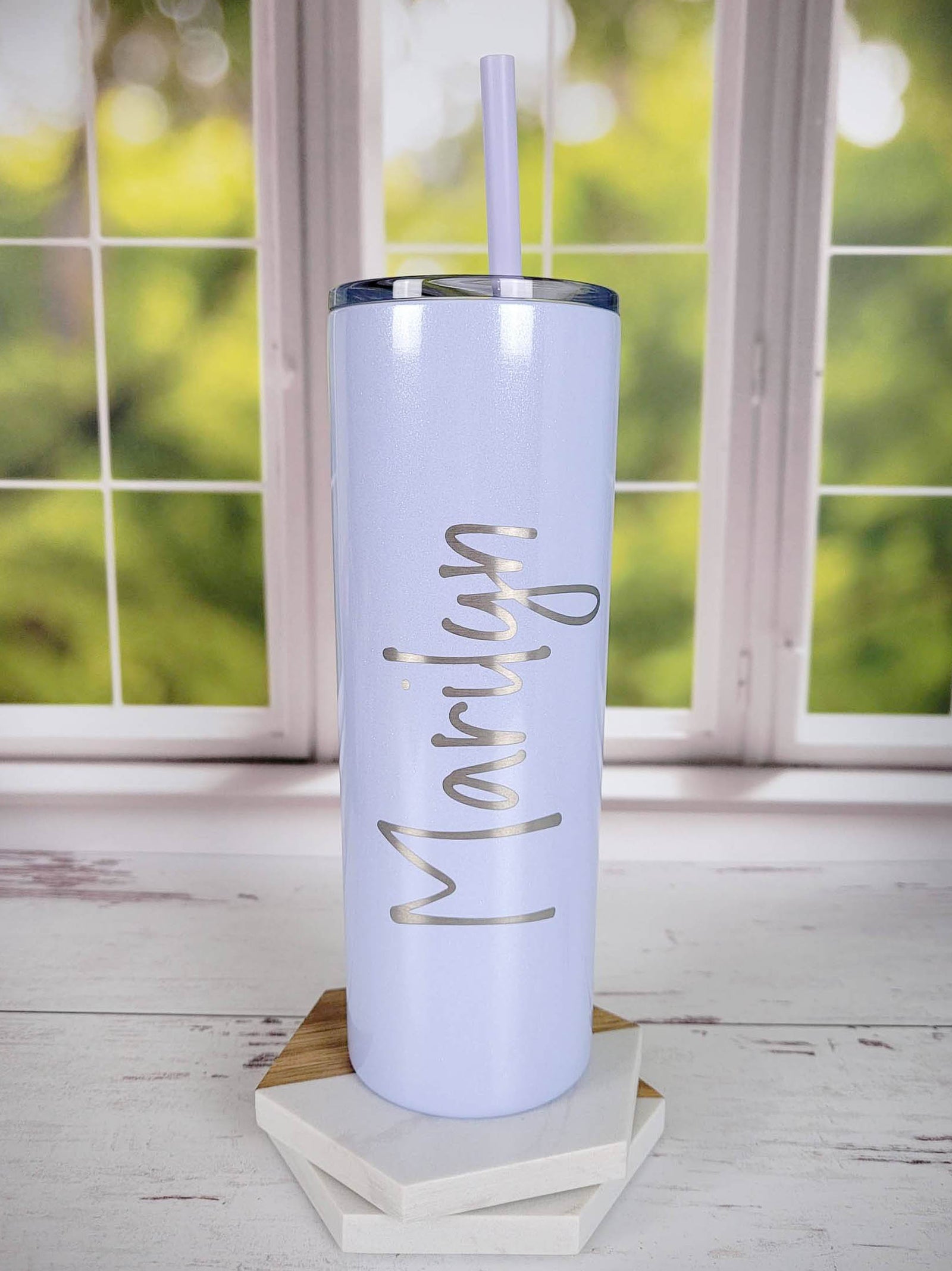 Personalized Engraved 20oz Skinny Tumbler