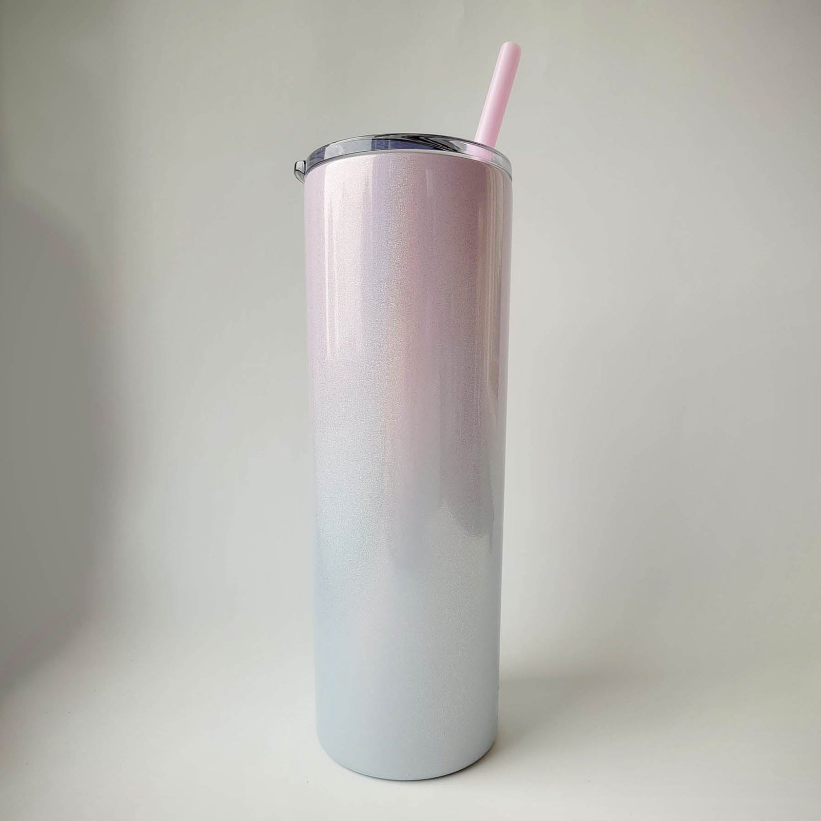 Engraved 20oz Skinny Tumbler Magic Mist Ombre Glitter by Sunny Box