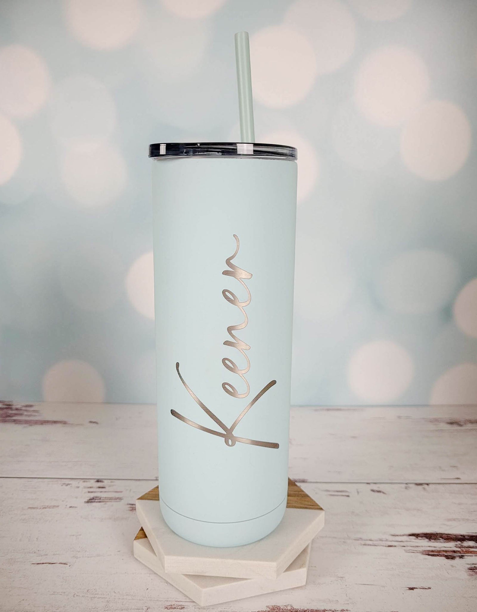 Personalized Engraved 20oz Skinny Tumbler – Sunny Box