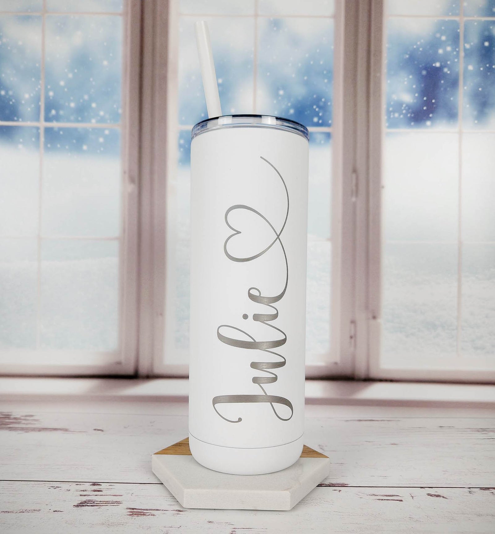 Personalized Engraved 20oz Skinny Tumbler