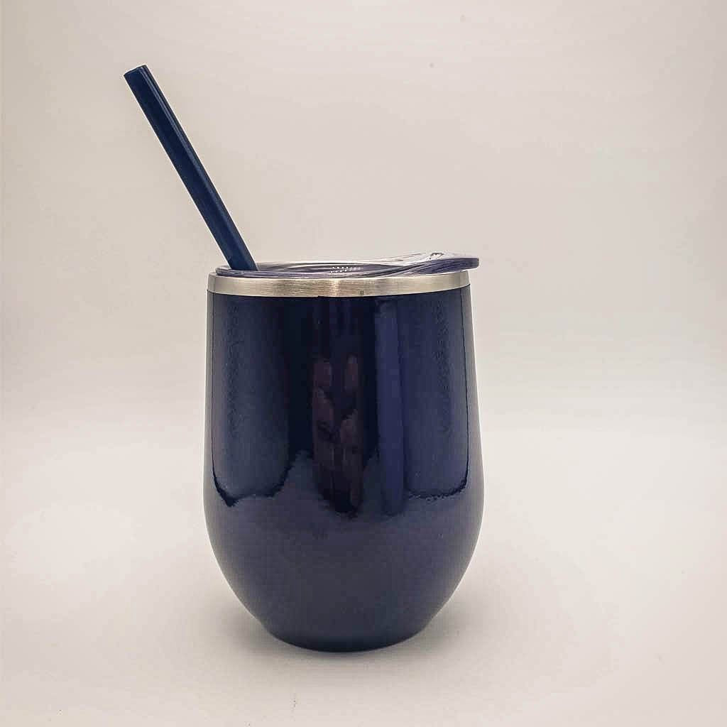 My Kids Have Paws Engraved 12oz Wine Tumbler Navy by Sunny Box