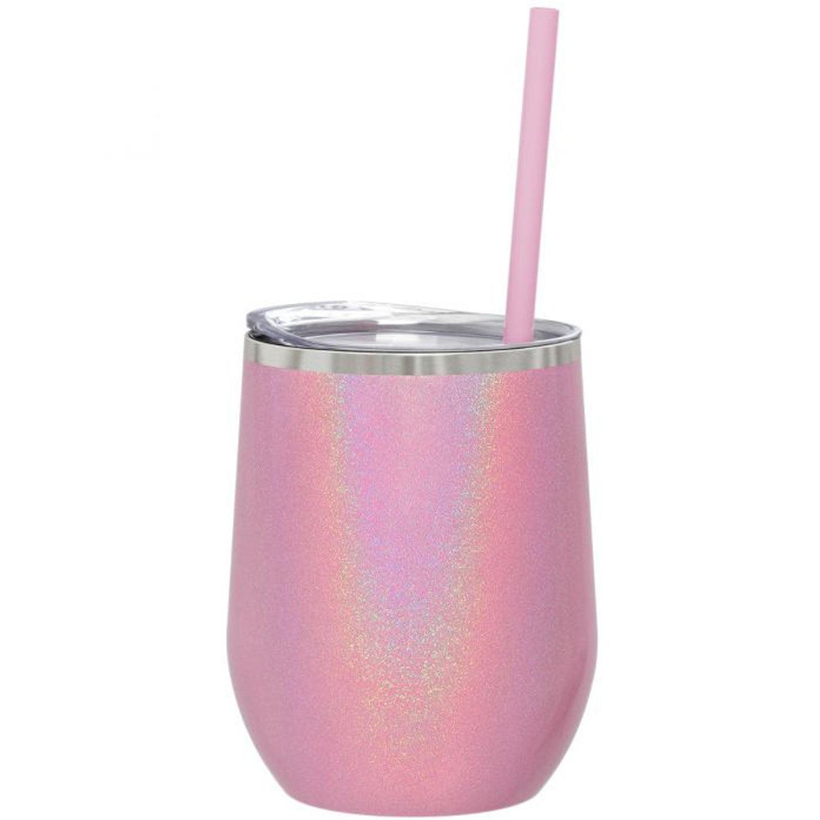 It's the Most Wonderful Wine of the Year Engraved 12oz Wine Tumbler Pink Magic Glitter by Sunny Box