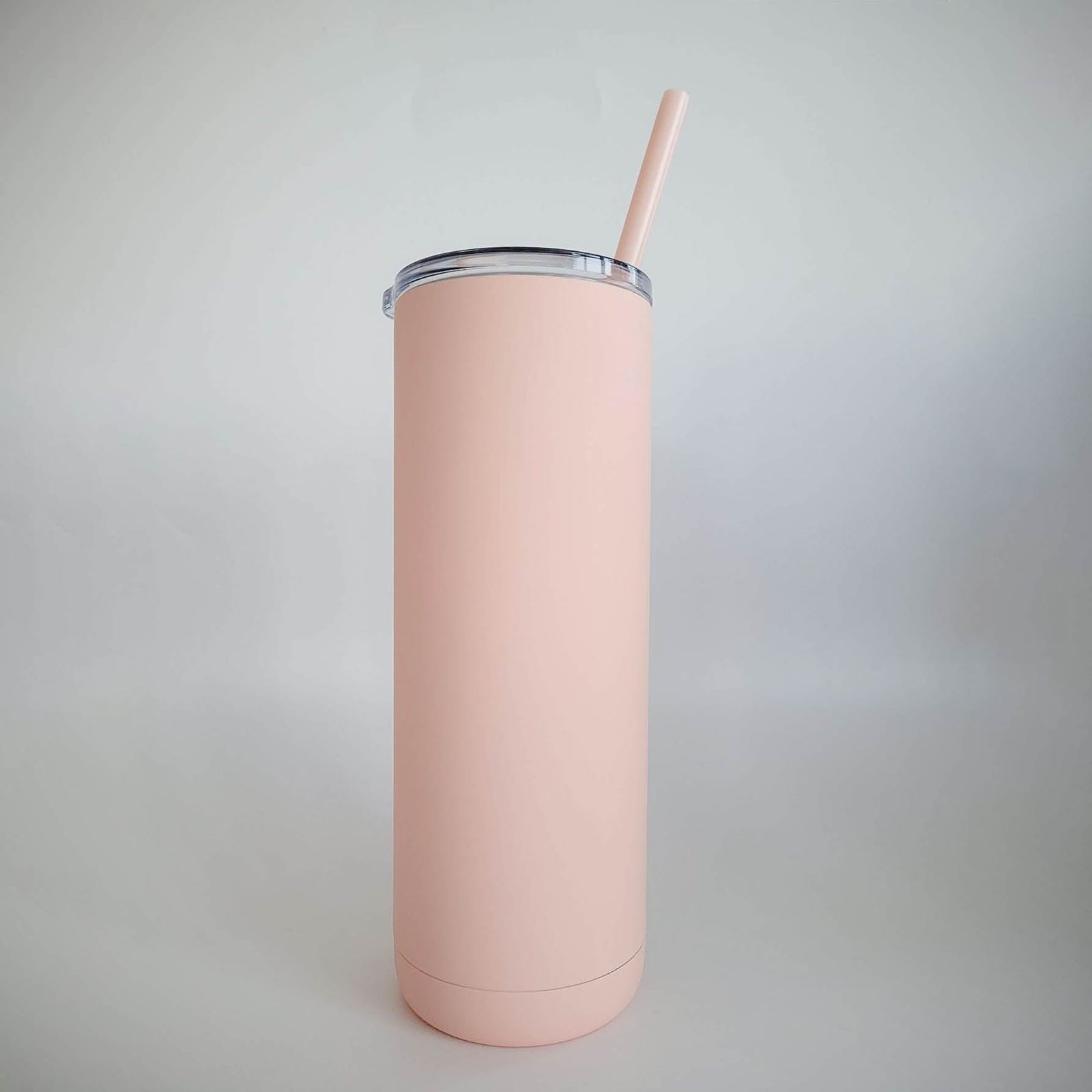 Engraved 20oz Skinny Tumbler Soft Matte Blush Pink by Sunny Box