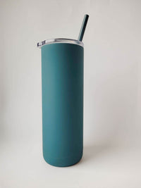 Personalized Engraved 20oz Skinny Tumbler Teal Matte by Sunny Box