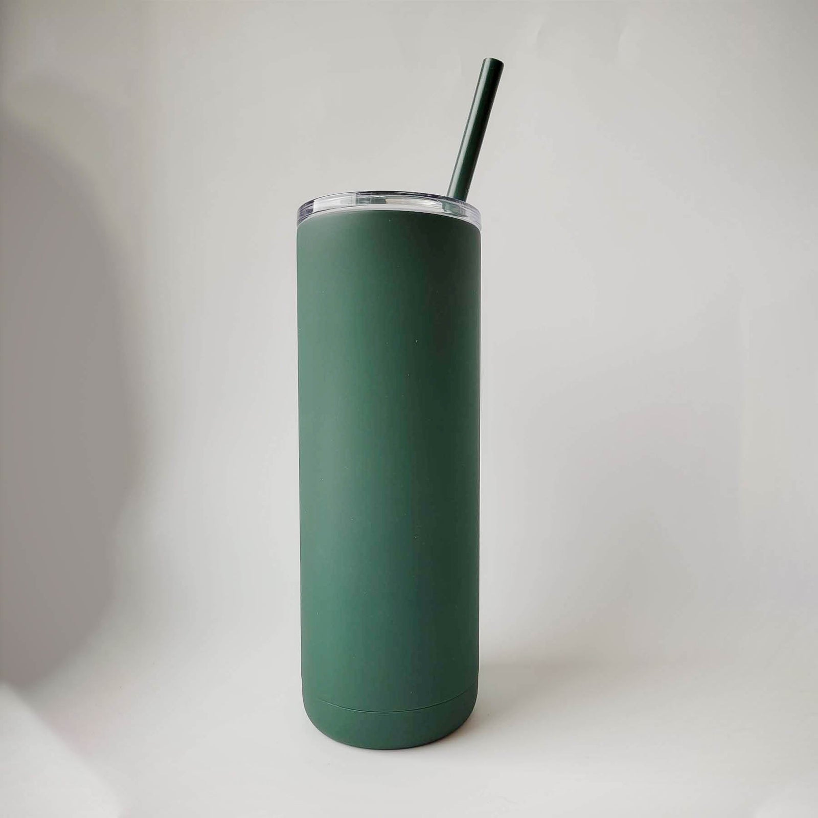Engraved 20oz Skinny Tumbler Soft Matte Pine Green by Sunny Box