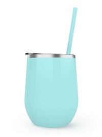 It's the Most Wonderful Time of the Year Engraved 12oz Wine Tumbler Seafoam by Sunny Box