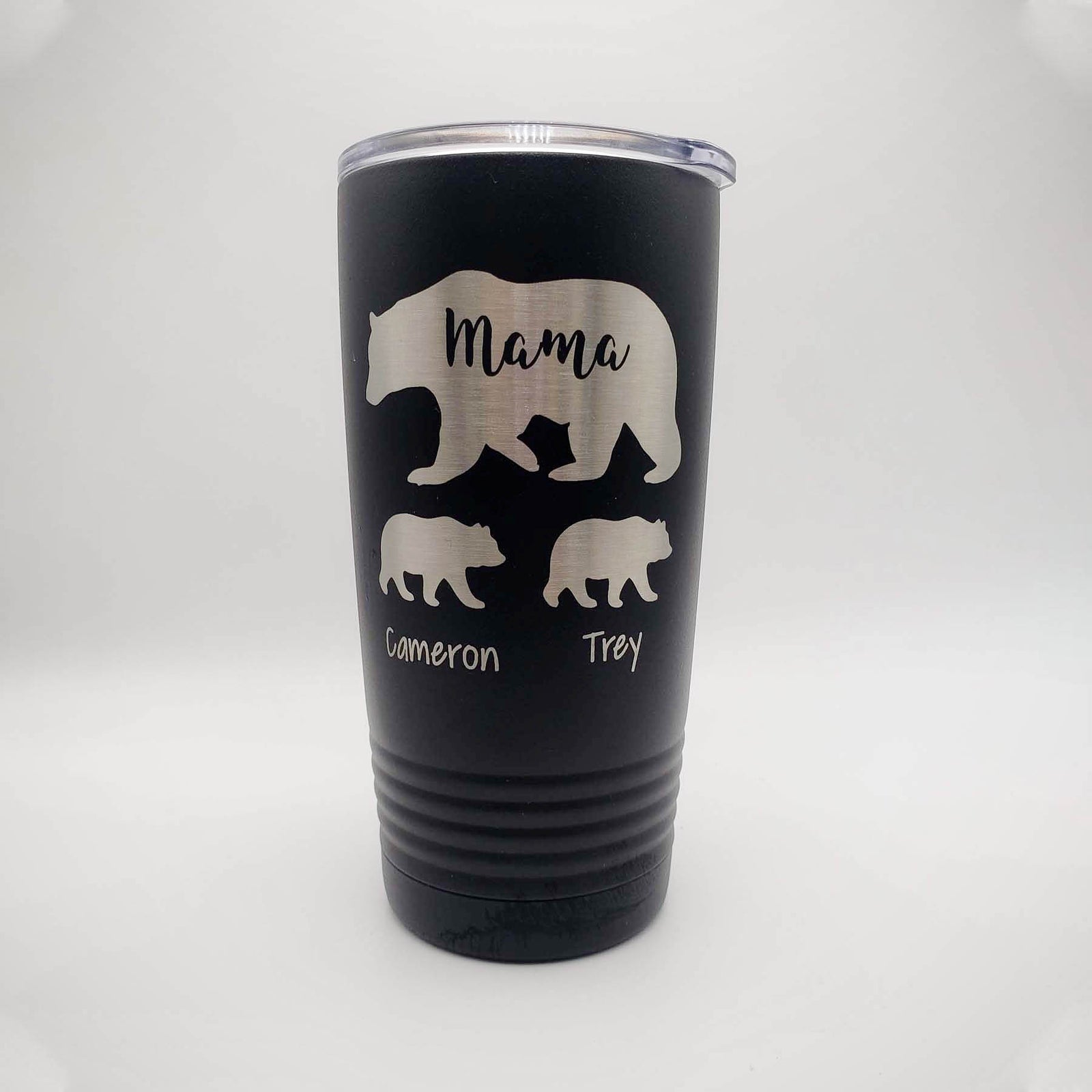 Mama Bear Engraved 20oz Black Polar Camel Tumbler - Sunny Box