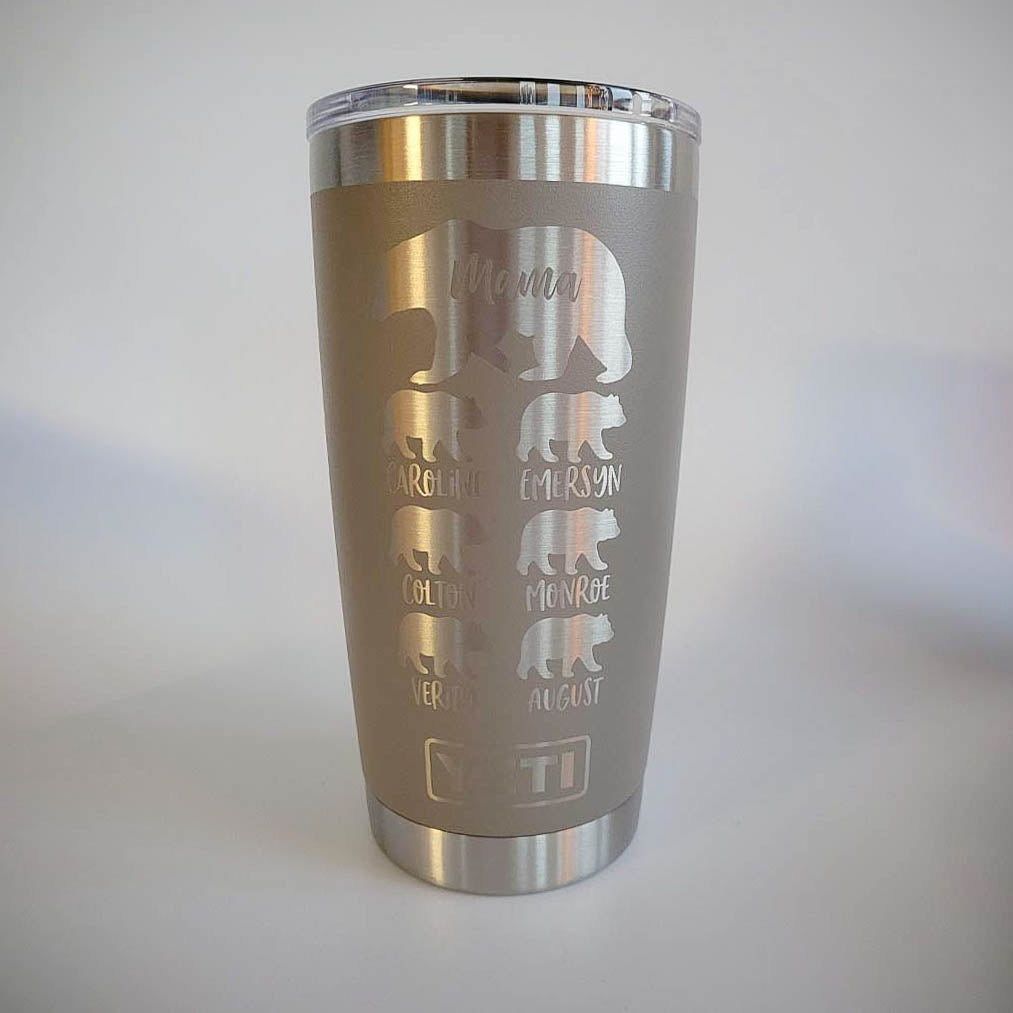 Baby Bear – Engraved Stainless Steel Tumbler, Stainless Cup, Baby