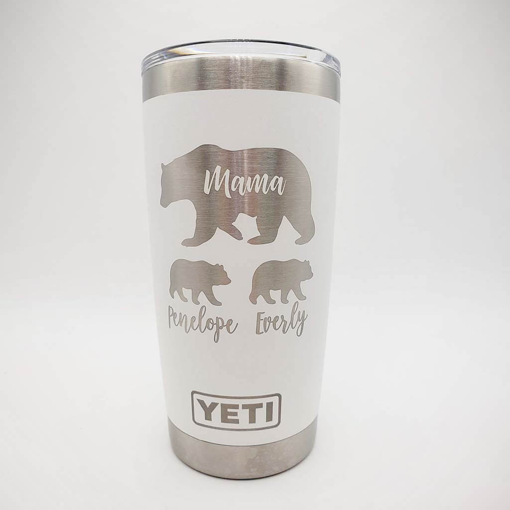 Mama Bear with Cubs Engraved YETI Tumbler